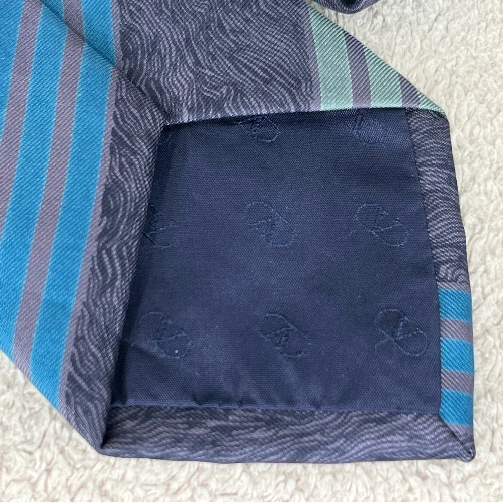 Valentino Cravatte Silk Tie-Blue Striped-Men’s-Business-Luxury-Designer-Fashion